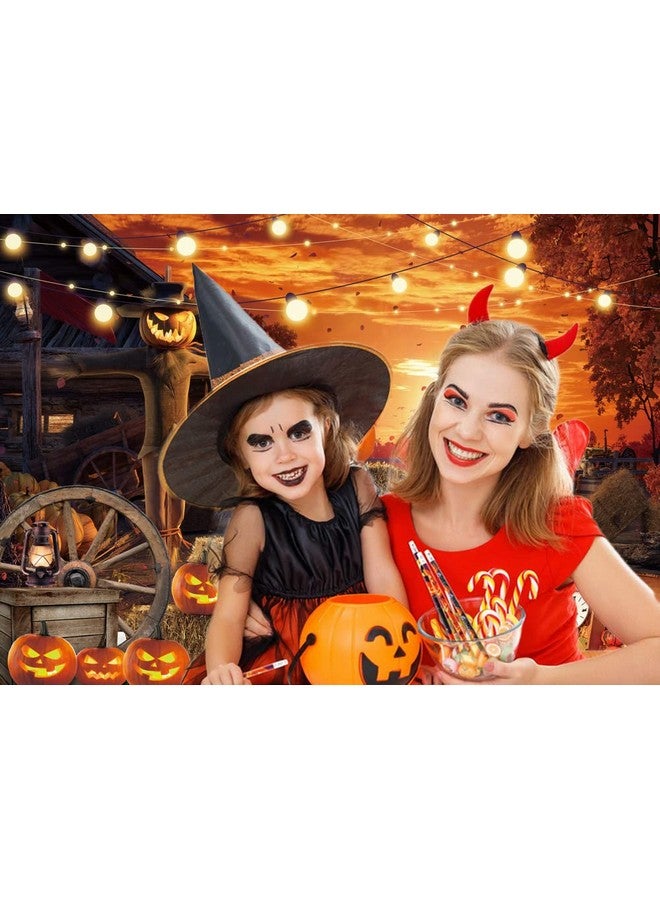 RUYI Scary Halloween Backdrop For Photography 7X5Ft Halloween Eve Backdrops For Parties Gloomy Devil Pumpkin Scarecrow Background Scary Nightmare Party Banner Dress Up Decorations Props - Image 3