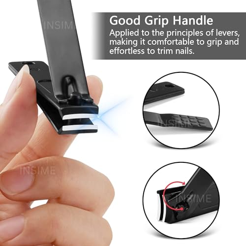 INSIME Nail Cutter Set - Big & Small Toe Nail Clippers for Men & Women - Stainless Steel - Image 4
