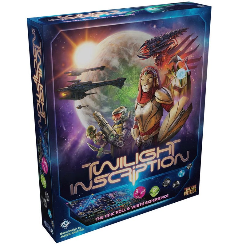 Asmodee Twilight Inscription Board Game - An Epic Roll-and-Write Galactic Strategy Game, Sci-Fi Adventure for Kids & Adults, Ages 14+, 1-8 Players, 90-120 Min Playtime - Image 1