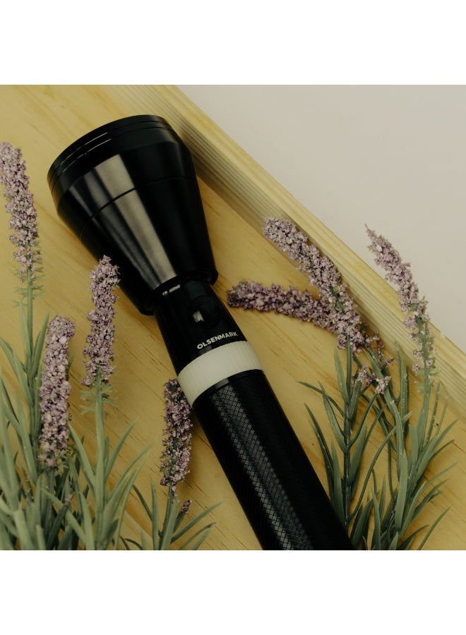 Olsenmark 4-in-1 Rechargeable LED Flashlight, 242mm - Multi-Function Torch with 1.2V 1200mAh Battery, Ideal for Camping, Hiking, and Power Outages - OMFL2618 - Image 3