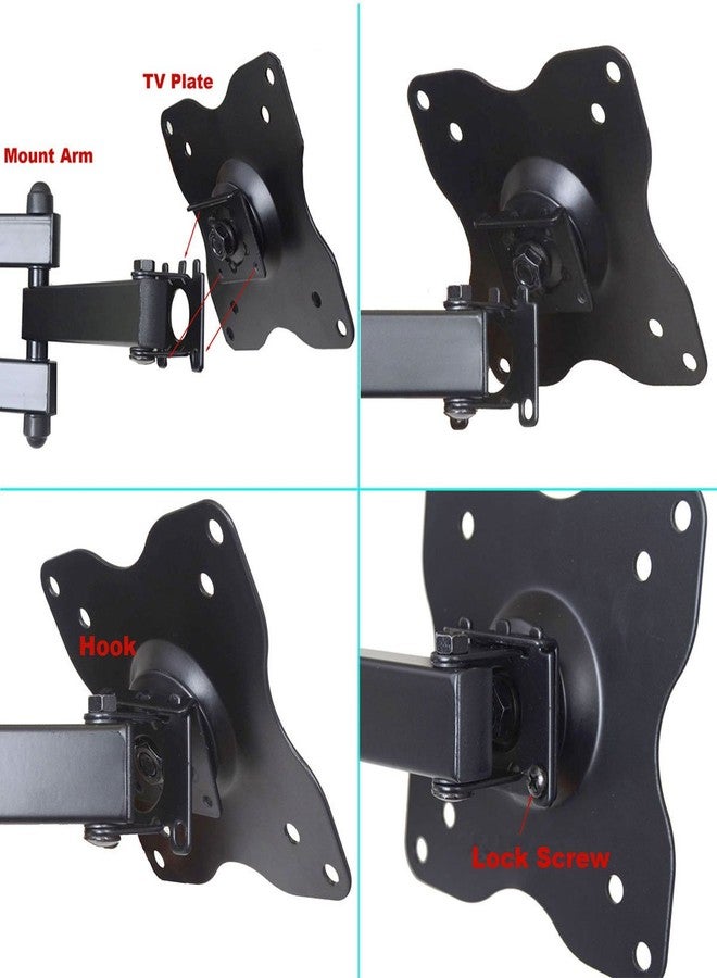 VideoSecu ML12B TV LCD Monitor Wall Mount Full Motion 15 inch Extension Arm Articulating Tilt Swivel for Most 19"-31" LED TV Flat Panel Screen with VESA 100x100, 75x75 1KX - Image 5