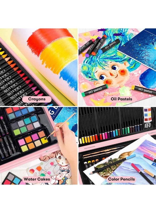 آي بايام هدايا عيد الميلاد من iBayam للأطفال والبالغين والفنانين والمراهقين والفتيات والأولاد، أشياء عصرية، لوازم فنية، مجموعة رسم فنية فاخرة مكونة من 150 قطعة مع لوحتي رسم، وكتاب تلوين، ومستلزمات يومية مكتبية - Image 4