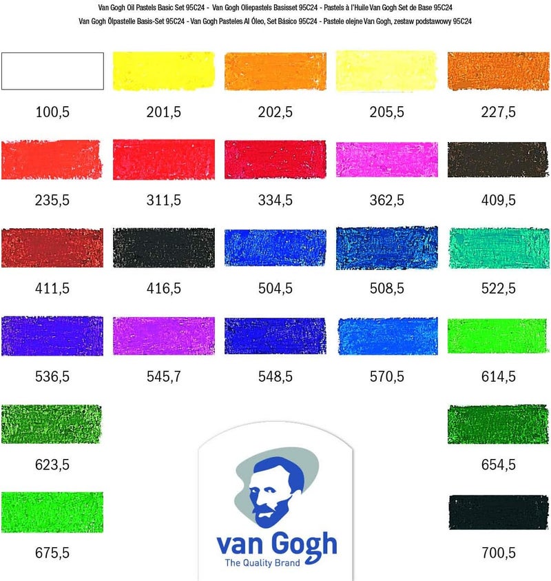Van Gogh Oil Pastel Set - 24 Piece General Selection - Image 5