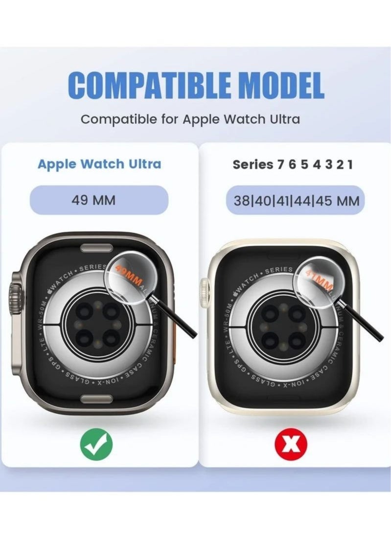 In Air - Compatible 2022 Apple Watch Ultra 49mm Band with Protective Bumper Crystal Clear Soft Sport Wristband - Image 1