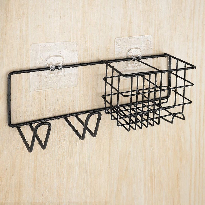 QUALIZA Magic Sticker Metal Creative Bathroom Hair Dryer Wall Mount Holder PunchFree Bathroom All Products Storage Rack WallMounted Bathroom Rack 1PC - Image 1