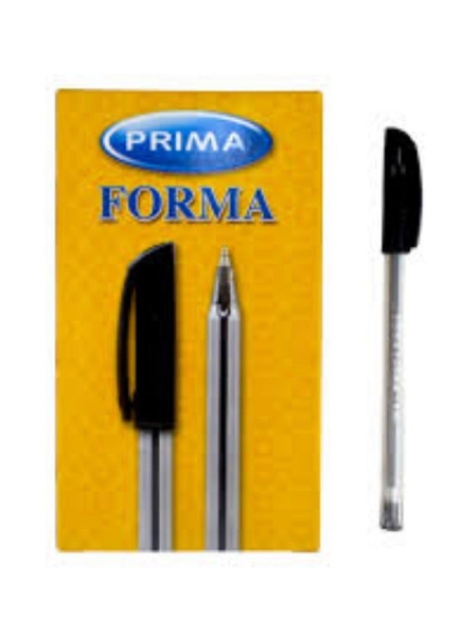بريما القلم الجاف PRIMA القلم الجاف  forma لون الحبر اسود علبة العلبة : ٢٤ قلم