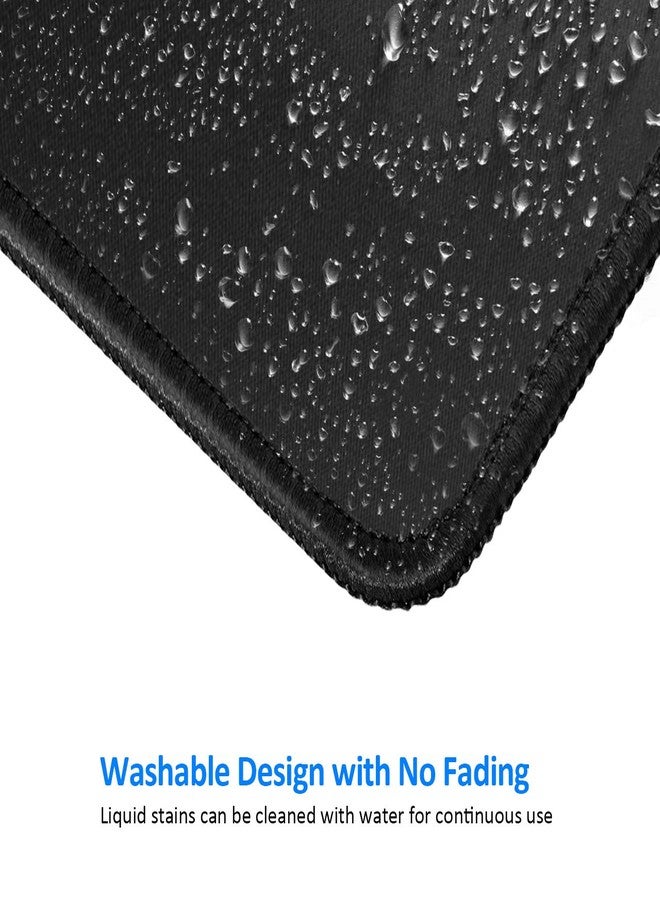JIKIOU Mouse Pad with Non-Slip Rubber Base, Premium-Textured & Washable Computer Mousepad with Stitched Edges, Mouse Pads for Computers, Laptop, Gaming, Office & Home, 10.2 x 8.3 in, Black - Image 5