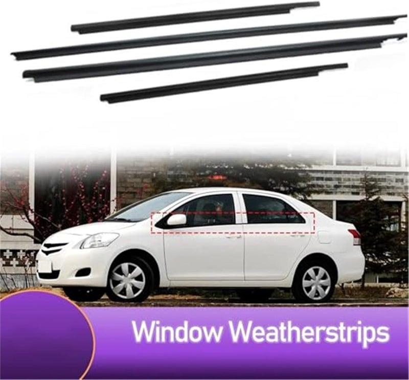 Wivplex 4PCS Car Window Door Seals for Toyota Vios - Image 3