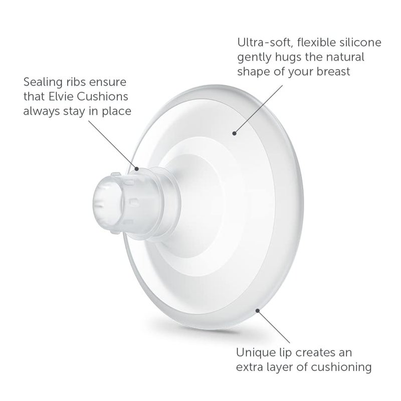 Elvie Nipple Cushions 19mm Soft Silicone to Enhance fit for Improved Comfort and Efficiency Accessories Breastfeeding Essentials BPA Free Dishwasher Safe 2 Count - Image 3