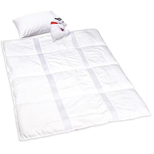 ZPECC Toddler Down Alternative Comforter, 39x47 Hypoallergenic Baby Blanket Quilt, Soft Breathable Lightweight All Season Kids Duvet Insert for Crib Stroller Cot Daycare, White - Image 1
