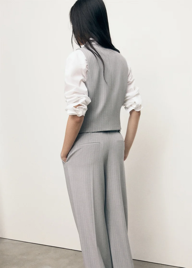 مانجو Pinstriped suit waistcoat