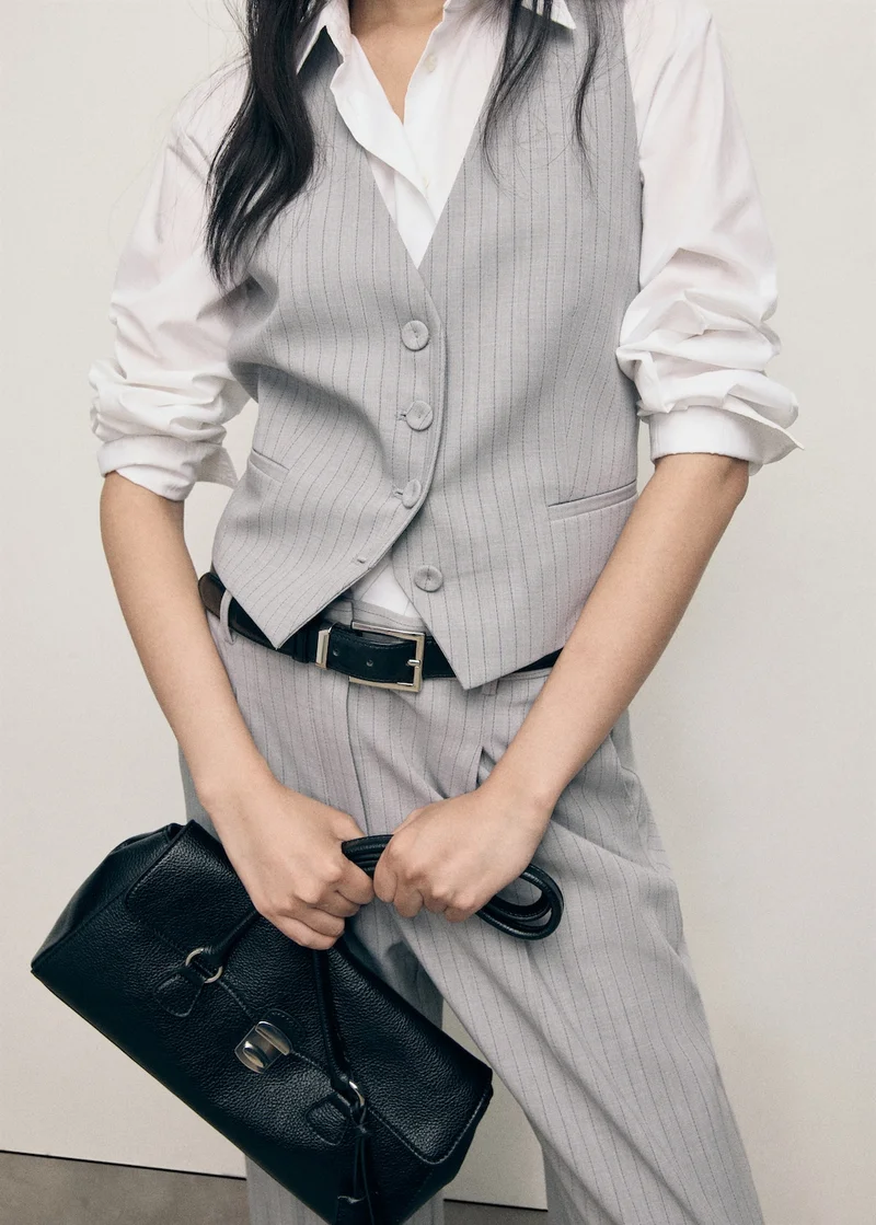 مانجو Pinstriped suit waistcoat