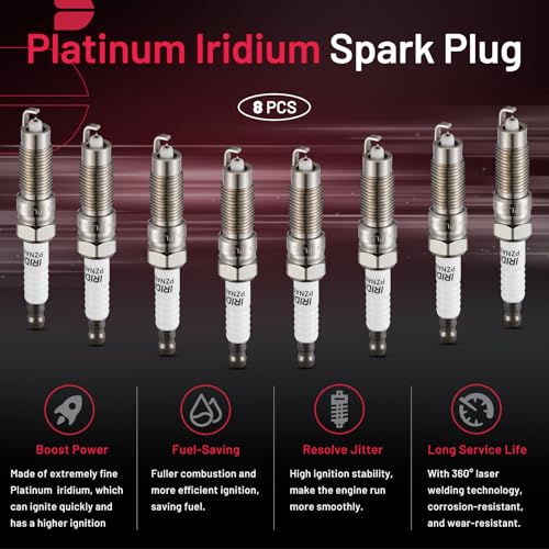 BDFHYK Iridium Spark Plugs SP509 Compatible with Mercury Mountaineer,Compatible with Lincoln Navigator, Expedition Explorer Mustang F-150 F-250 F-350 Super Duty 4.6L 5.4L V8 for HJFS24FP 5507 Set of 8 - Image 5