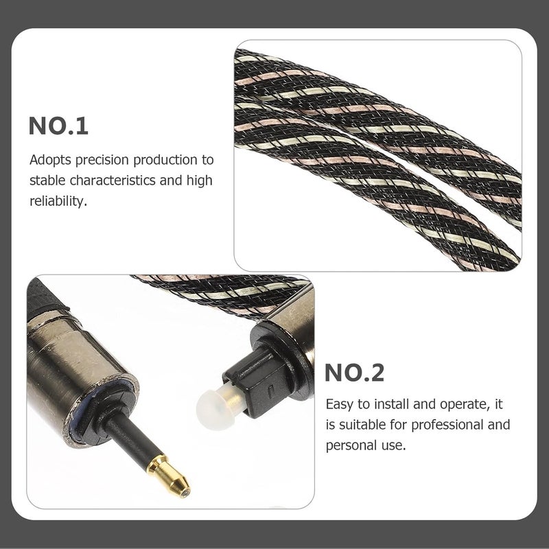 Optical Audio Cable 1.5m Square Round Fiber Optical Cable for Tv and Sound Bar Connection Home Theater - Image 5