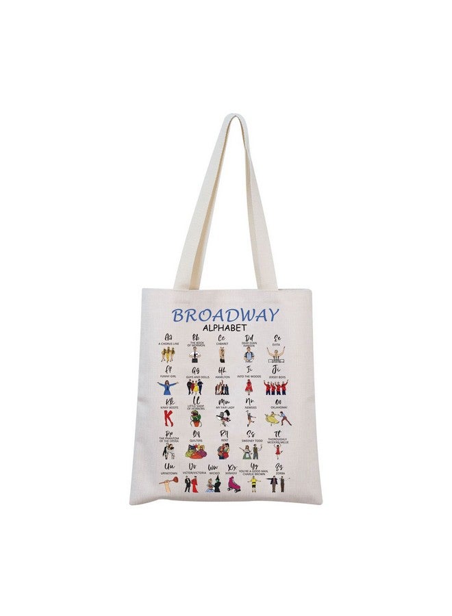 MNIGIU Broadway Musical Tote Bag Broadway Lover Gift Broadway Merchandise Musical Lover Gift (Shopping bag) - Image 1