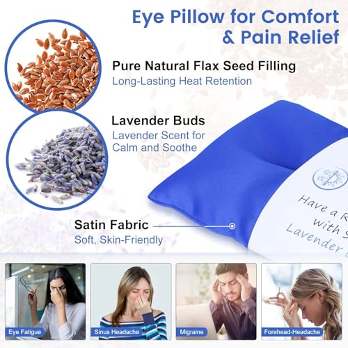 SuzziPad Lavender Eye Pillows for Relaxation with Aromatherapy, Weighted Eye Mask for Sleeping, Meditation, Hot & Cold Eye Compress for Dry Eyes, Relaxation Options for Women, Yoga Eye Pillow, 4 Pack - Image 3