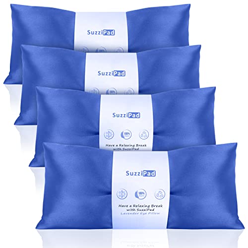 SuzziPad Lavender Eye Pillows for Relaxation with Aromatherapy, Weighted Eye Mask for Sleeping, Meditation, Hot & Cold Eye Compress for Dry Eyes, Relaxation Options for Women, Yoga Eye Pillow, 4 Pack - Image 1