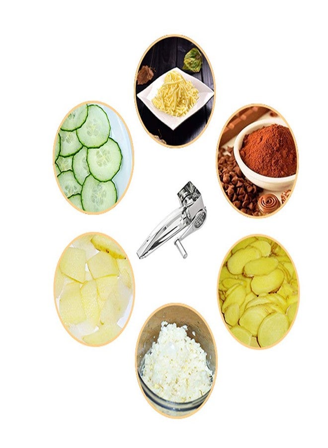 Saim Multifunction Rotary Cheese & Vegetable Grater Cutter Slicer Shredder with 4 Interchanging Rotary Ultra Sharp Cylinders Stainless Steel - Image 3