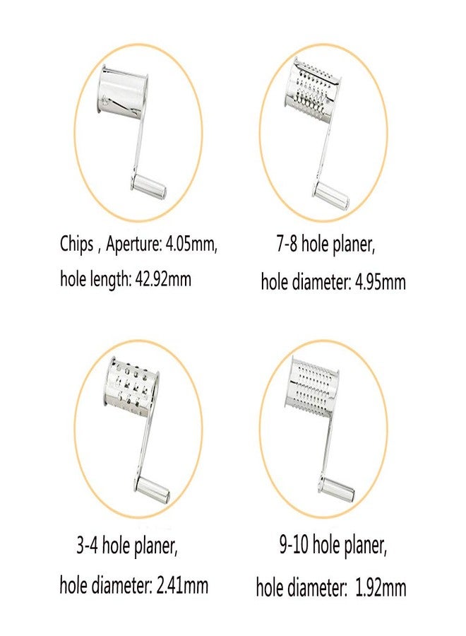 Saim Multifunction Rotary Cheese & Vegetable Grater Cutter Slicer Shredder with 4 Interchanging Rotary Ultra Sharp Cylinders Stainless Steel - Image 4