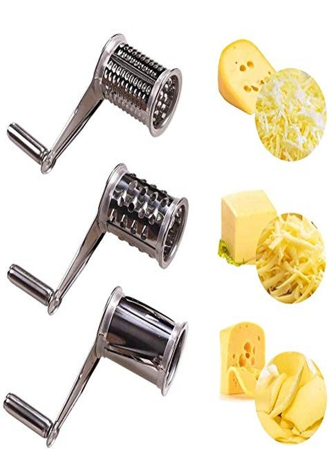 Saim Multifunction Rotary Cheese & Vegetable Grater Cutter Slicer Shredder with 4 Interchanging Rotary Ultra Sharp Cylinders Stainless Steel - Image 5