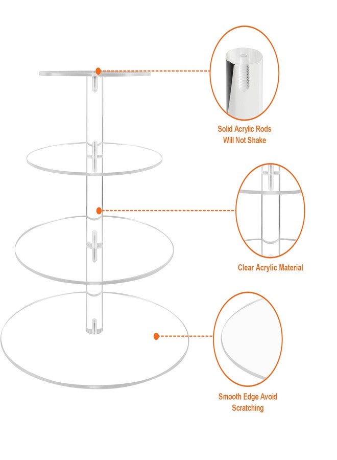 LoveDisplay Cupcake Stand, 4 Tier Cupcake Stand for 50 Cupcakes, Round Tiered Cupcake Tower, Clear Acrylic Cupcake Holder, Dessert Stands for Party, Wedding, Birthday, Baby Shower, Halloween - Image 5