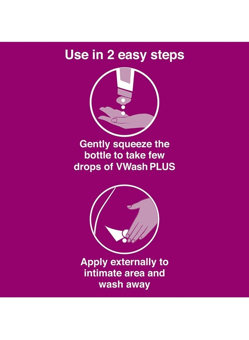 VWash Plus Expert Intimate Hygiene, 100ml, Hygiene Wash for Women, Vaginal Wash, Prevents Itching, Irritation & Dryness, Suitable For All Skin Types - Image 4