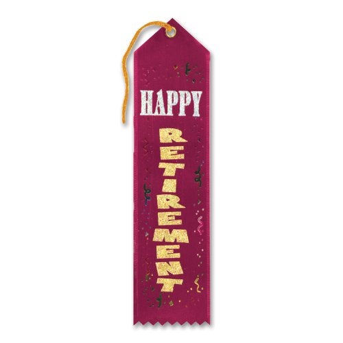 Beistle Happy Retirement Award Ribbon
