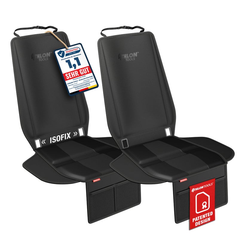 ATHLON TOOLS Child Seat Pad - Side Protection, Optimal Fit - Isofix Compatible - Thickly Padded - for Child & Infant Carriers, Booster Seats - Designed in Germany - Image 1