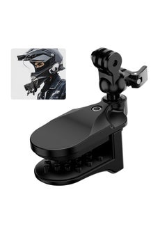 Motorcycle Helmet Chin Clamp Mount, Universal Clamp Mount for Action Cameras, Head View Holder Attach for GoPro Hero 12, 11, 10/DJI Osmo Action 4/Insta360 X3/AKASO/SJCAM and Other Action Cameras
