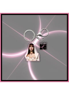 BlackPink Keychain ROSE/JISOO/Jennie/Lisa Acrylic Pendant Schoolbag Pendant Bag Chain Car Keychain Creative Gift for Unisex