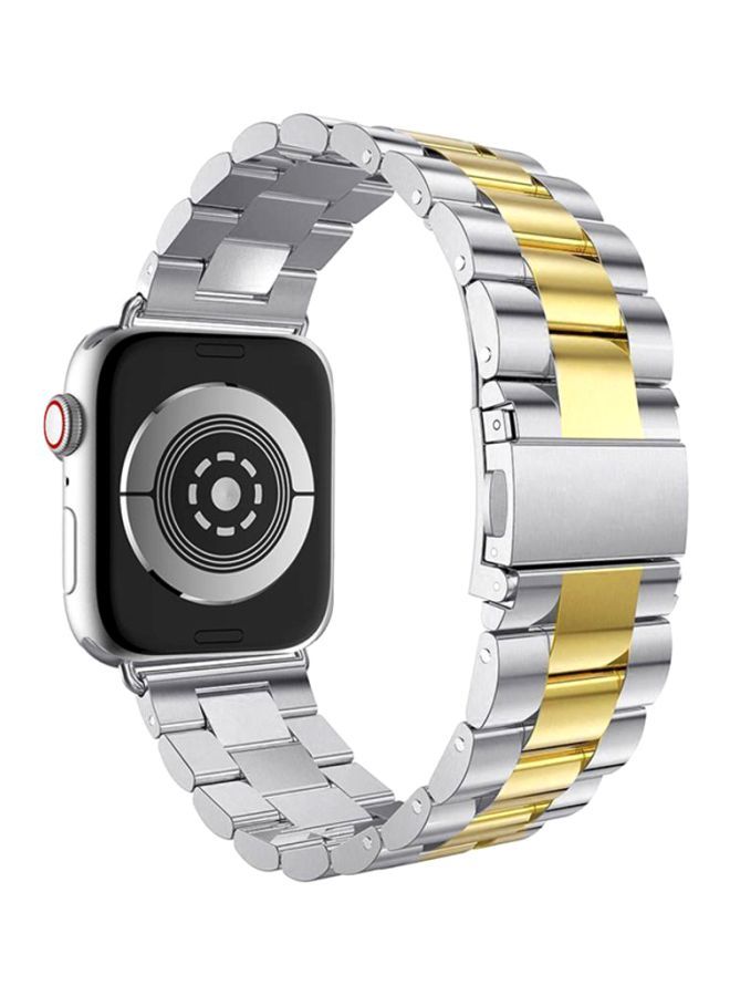 NIBEMINENT Replacement Band Strap For Apple Watch Series 4 40mm Silver/Gold - Image 3