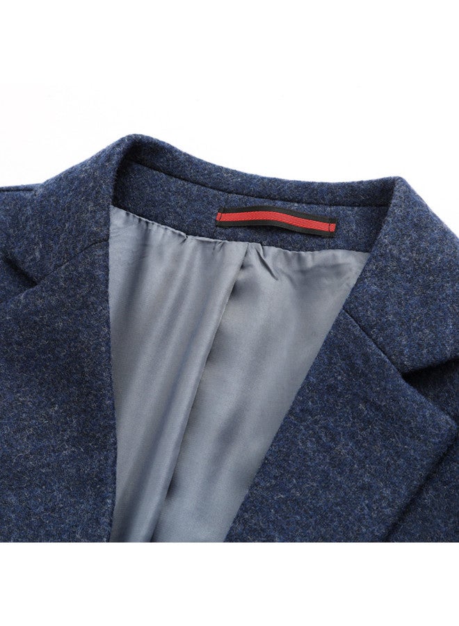 Tucano structured Windproof Wool Blend Coat For Business Casual Commuting - Suit Jacket Cardigan - Image 5