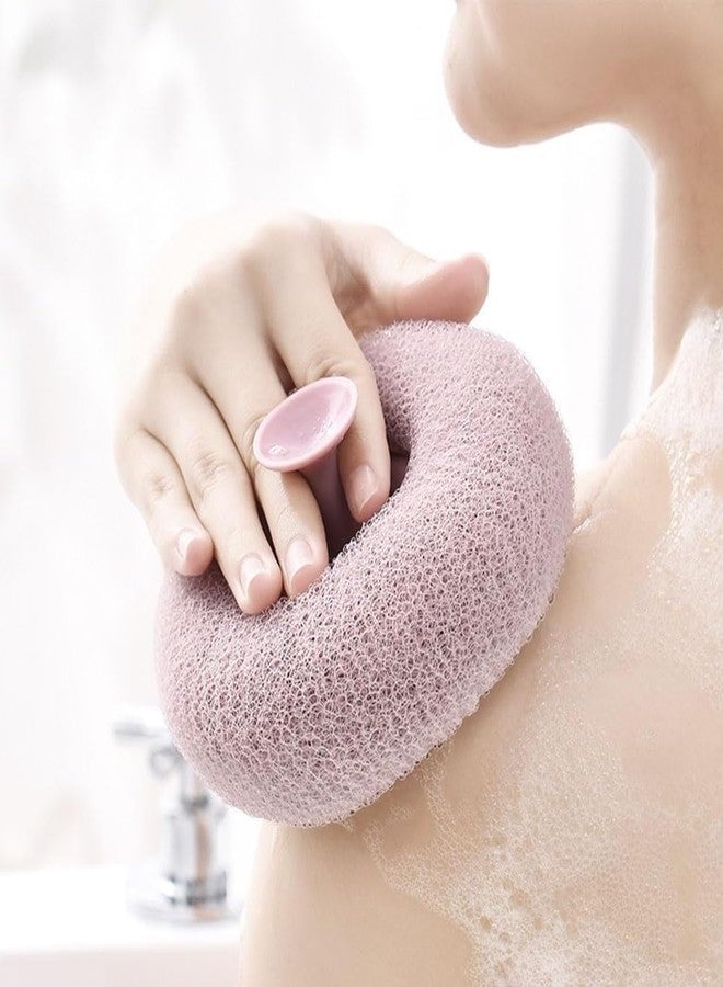 HELIMIX New Upgrade 2-in-1 Sunflower Bath Ball, Exfoliating Bath Sponge Cleaning Brush with Suction Cup Super Soft Sponge Scrubber Multicolor (1pcs) - Image 1