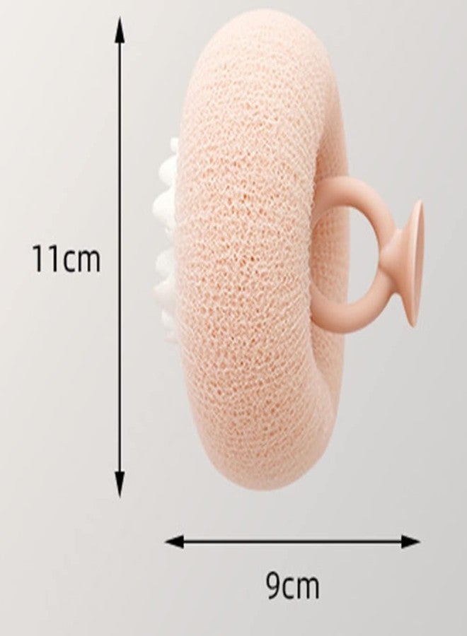 HELIMIX New Upgrade 2-in-1 Sunflower Bath Ball, Exfoliating Bath Sponge Cleaning Brush with Suction Cup Super Soft Sponge Scrubber Multicolor (1pcs) - Image 5