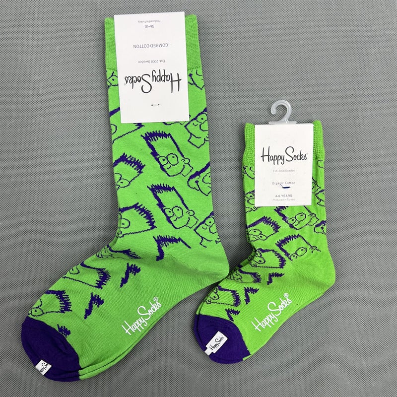 Happysocks Christmas Parent-Child Socks Mother Children Same Socks Boys And Girls Baby Socks New - Image 1