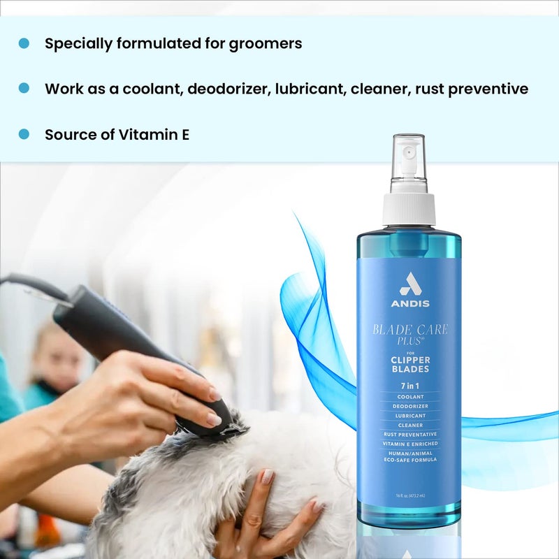 Andis Blade Care Plus Disinfectant Spray Bottle | Pet Clipper Blade Oil Spray | Ultra-Versatile Seven-in-One Formula | Eco-Safe for Humans and Animals - 473 ml - Image 5