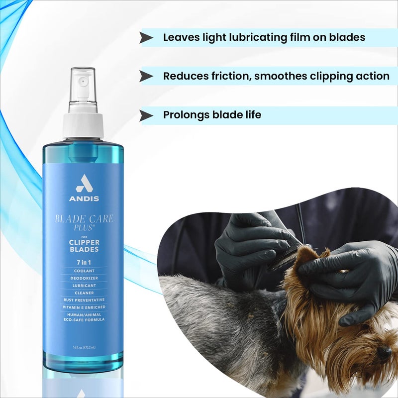 Andis Blade Care Plus Disinfectant Spray Bottle | Pet Clipper Blade Oil Spray | Ultra-Versatile Seven-in-One Formula | Eco-Safe for Humans and Animals - 473 ml - Image 4