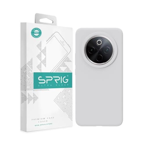 SPRIG Compatible with Vivo T4 Premium SilkTone Back Cover Drop Tested Shock Proof Mobile Case for Men, Women, Boys and Girls with Camera Protection (White) - Image 1