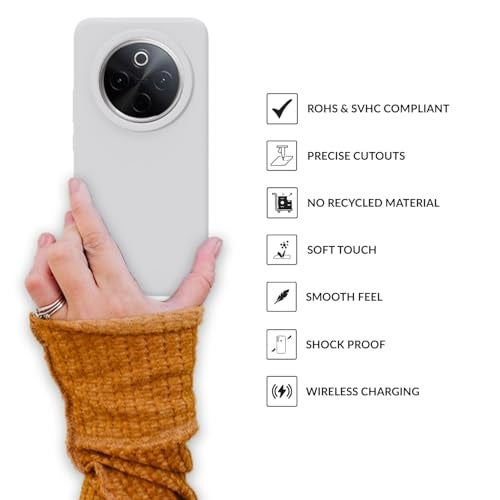 SPRIG Compatible with Vivo T4 Premium SilkTone Back Cover Drop Tested Shock Proof Mobile Case for Men, Women, Boys and Girls with Camera Protection (White) - Image 4