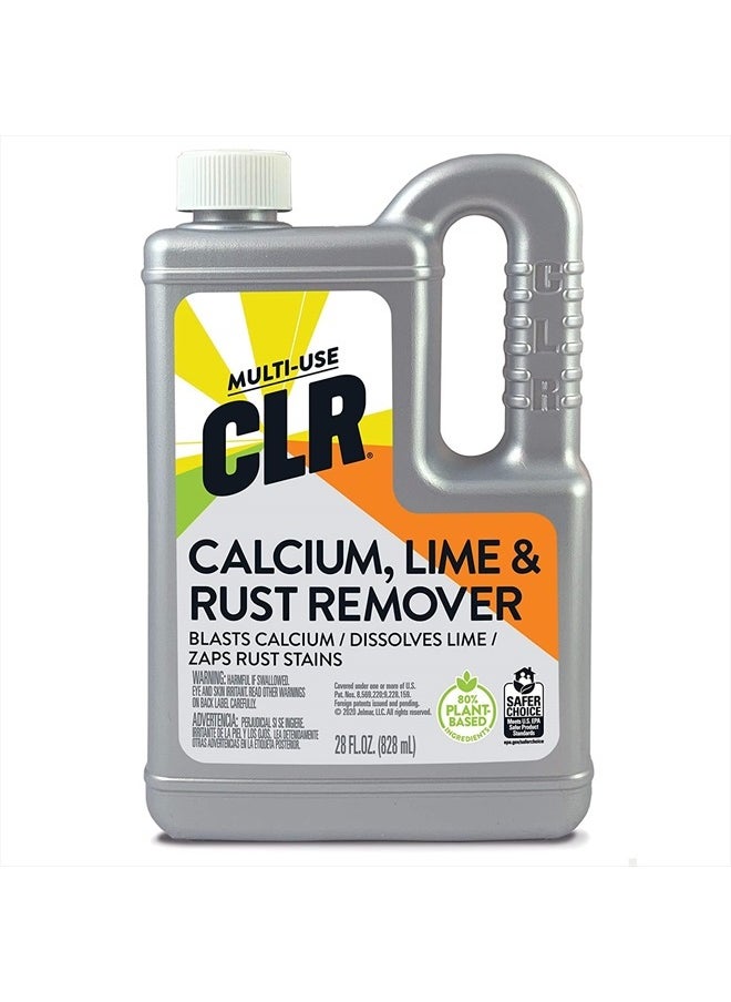 CLR Calcium, Lime & Rust Remover, Blasts Calcium, Dissolves Lime, Zaps Rust Stains, 28 Ounce Bottle (Packaging May Vary)  - Image 1