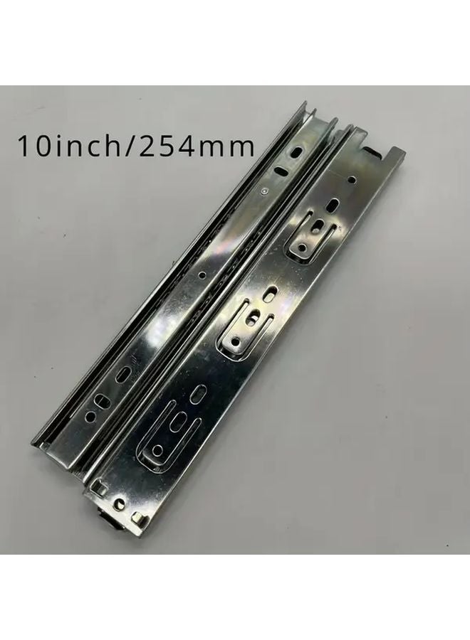 2pcs Silvery Full Extension Quiet Drawer Slides 8 10 12 14 16 18 20 Inches Heavy Duty Ball Bearing - Image 4
