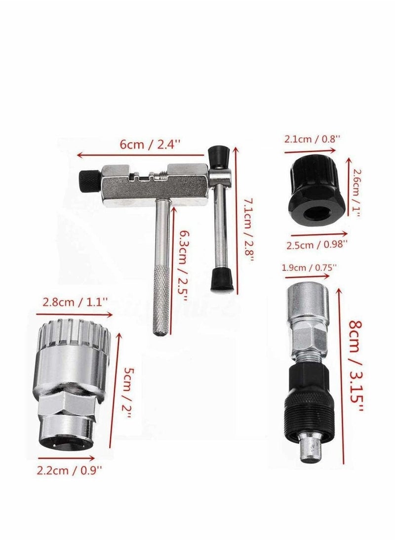 Y&D - 5 in 1 Bike Repair Tool Set, Chain Whip Wheel Sprocket Removal Crank Puller Bottom Bracket Remover Freewheel Box Breaker - Image 1