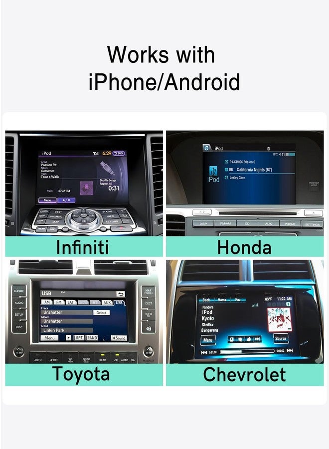 محول بلوتوث USB للسيارة من CHOOCL - صوت aptX-HD - متوافق مع سيارات إنفينيتي، هوندا، تويوتا، لكزس، جي إم سي، شيفروليه، ماليبو، فولفو، فورد، ومازدا (بدون بلوتوث). - Image 5