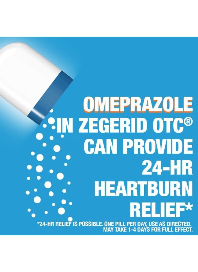 Zegerid OTC 24-Hour Heartburn Relief, The Only Proton Pump Inhibitor with Omeprazole 20mg + Sodium Bicarbonate, Treats Frequent Heartburn, 14ct Capsules  - Image 4