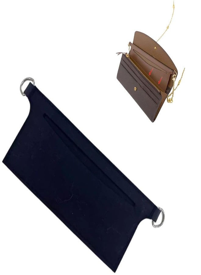 DraCra Evening Clutch Purses Insert Divider Add on Envelope Wristlet Clutch Inserts with Rings RFID Crossbody Wallet Insert Liner Pocket for Felt Purse Organizer Inserts Wristlet Handbags Evening Bag - Image 1