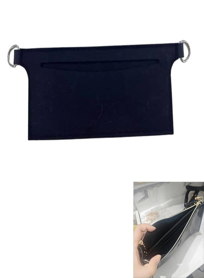 DraCra Evening Clutch Purses Insert Divider Add on Envelope Wristlet Clutch Inserts with Rings RFID Crossbody Wallet Insert Liner Pocket for Felt Purse Organizer Inserts Wristlet Handbags Evening Bag - Image 3