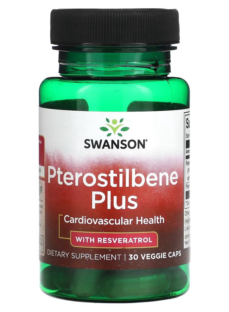 Swanson, Pterostilbene Plus, with Resveratrol, 30 Veggie Caps