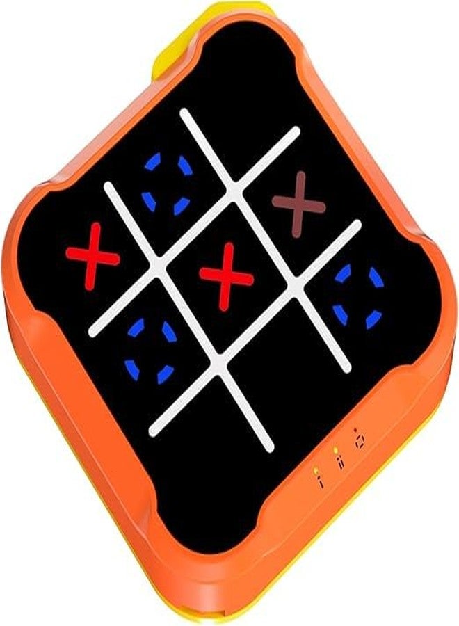 SELLFUN 3 in 1 Electronic Tic Tac Toe Game, Handheld Digital Tic Tac Toe Bolt Game with Silent Mode, Portable Learing Toy Gift for Kids & Adults, Blue (One Pack) (Orange) - Image 1