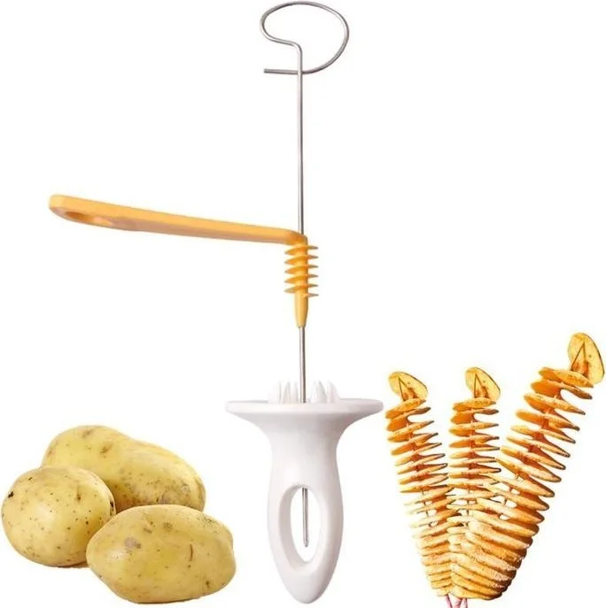 5DM Spiral Potato Slicer Making Potato Chips on Stick