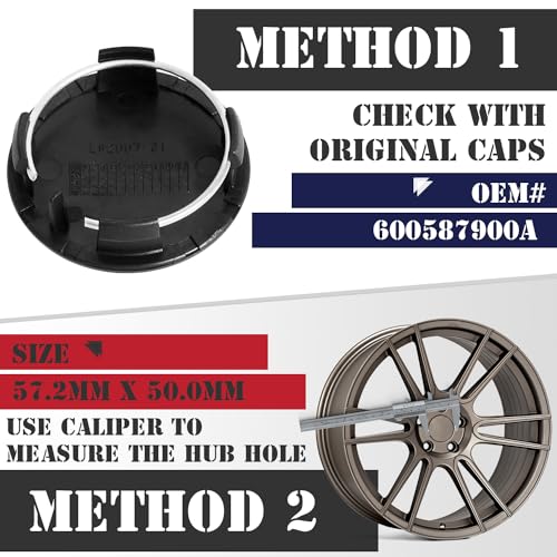 KitsPro 2.25Inch 57MM Wheel Center Caps for Tesla Model S Model X Model Y Model 3 Rivian R1T Rim Hub Caps 6005879 00 A, Pack of 4 (Matte Black, Outer 57MM, Inner 50MM) - Image 3